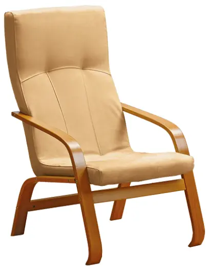 RO - 09 křeslo čalouněné koženkou Holy, dřevěné HOLY BE 3 - koženka světlá káva